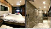 Sailing Yacht Infinity Master Cabin and Bathroom